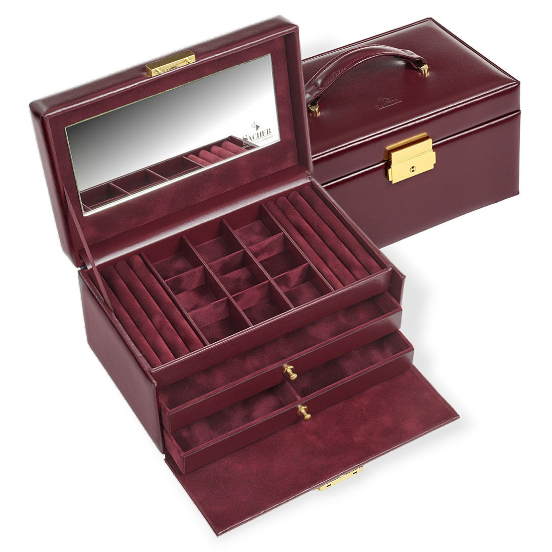 Smyckeskrin Elly acuro / bordeaux (läder)
