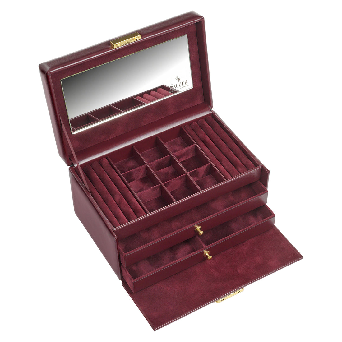 Smyckeskrin Elly acuro / bordeaux (läder)