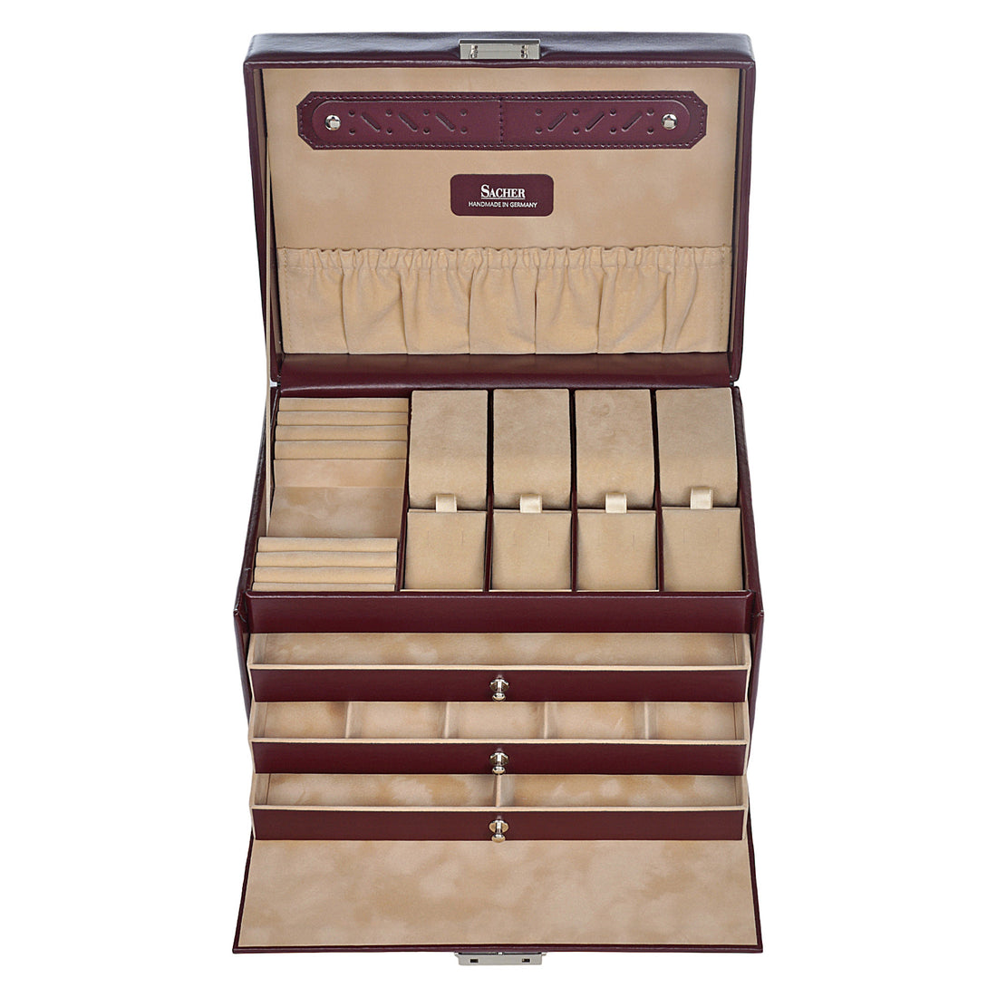 Smyckeskrin Katja ny klassiker / bordeaux (läder)