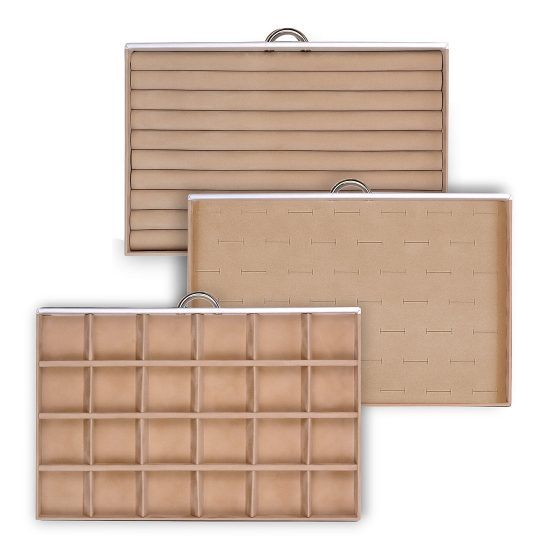 Jewellery case for rings Victoria vario / white (leather)