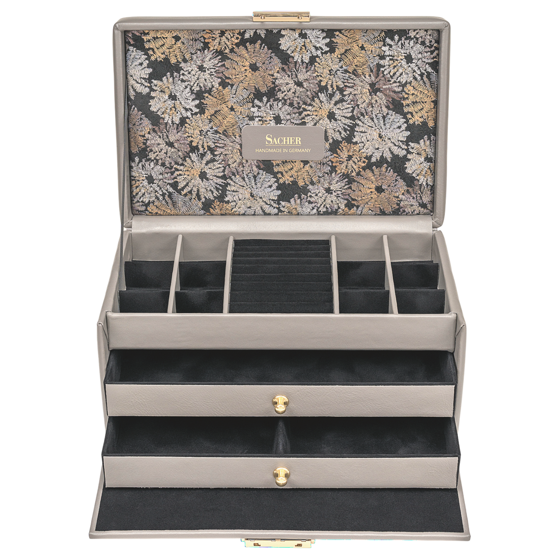 Jewelry box Emma fleur venice / grey (leather)