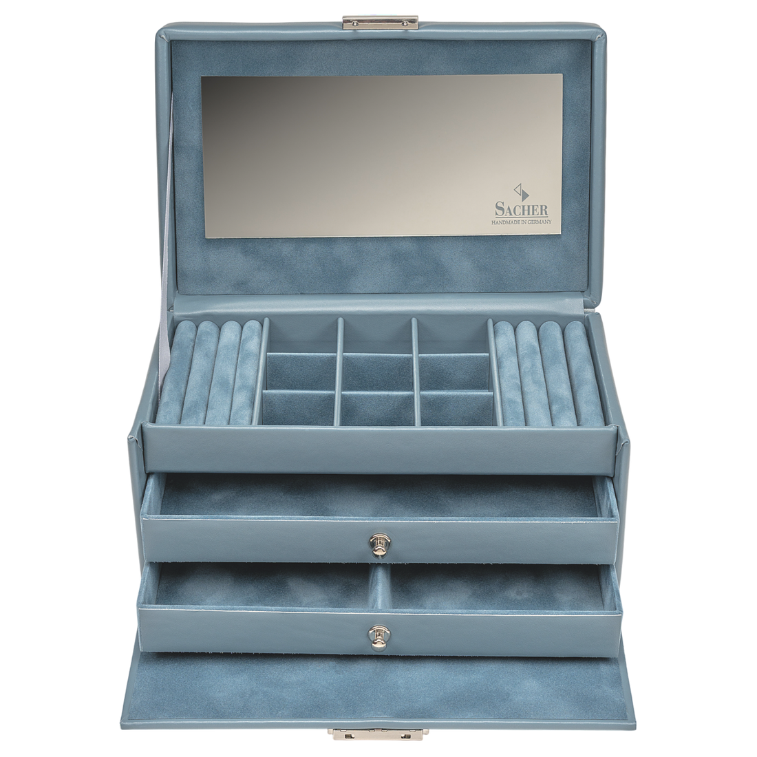 Jewelry box Elly pastelo / light blue (leather)