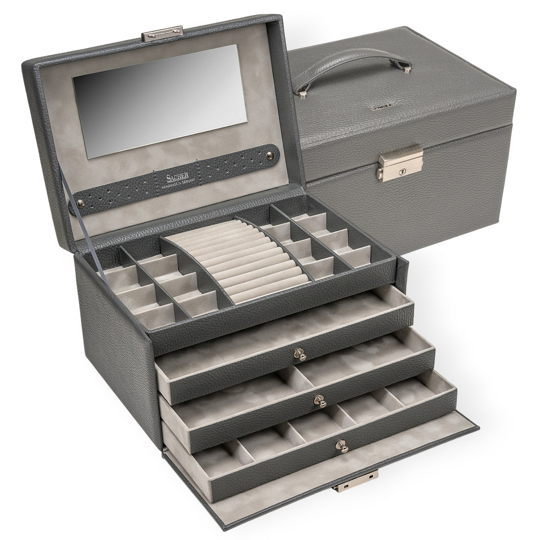 Jewelry box Karen granello / grey (full cowhide)