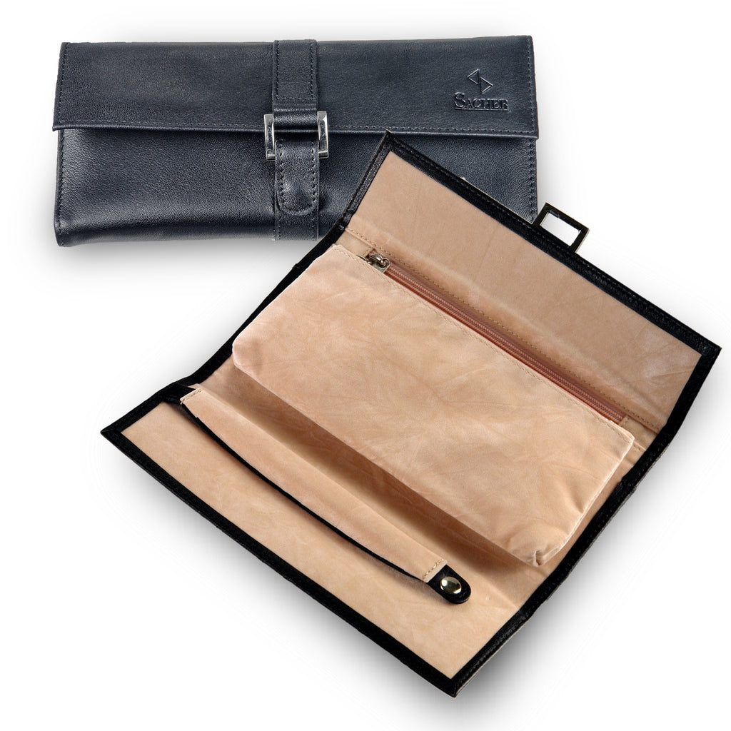Jewellery roll new classic / black (leather)