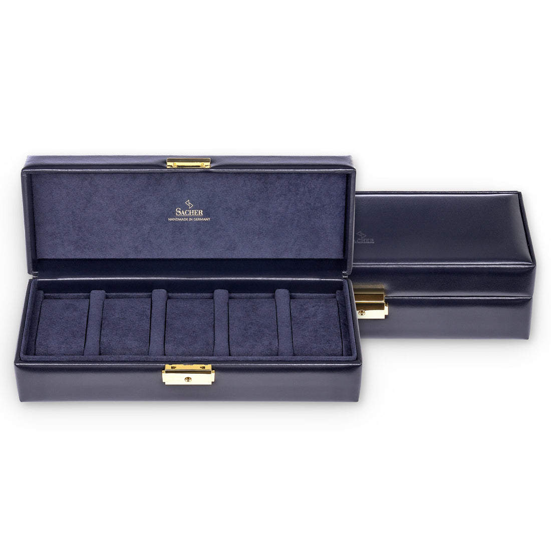 Klockfodral för 5 klockor acuro / navy (läder)