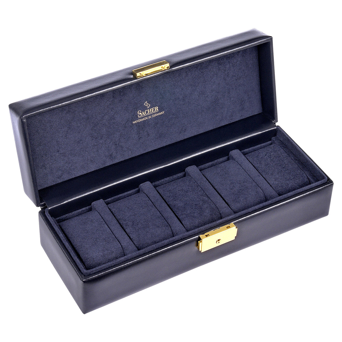 Klockfodral för 5 klockor acuro / navy (läder)