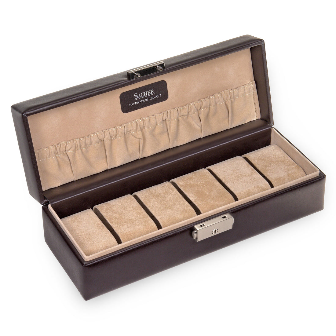 Watch case for 6 watches new classic / mocca
