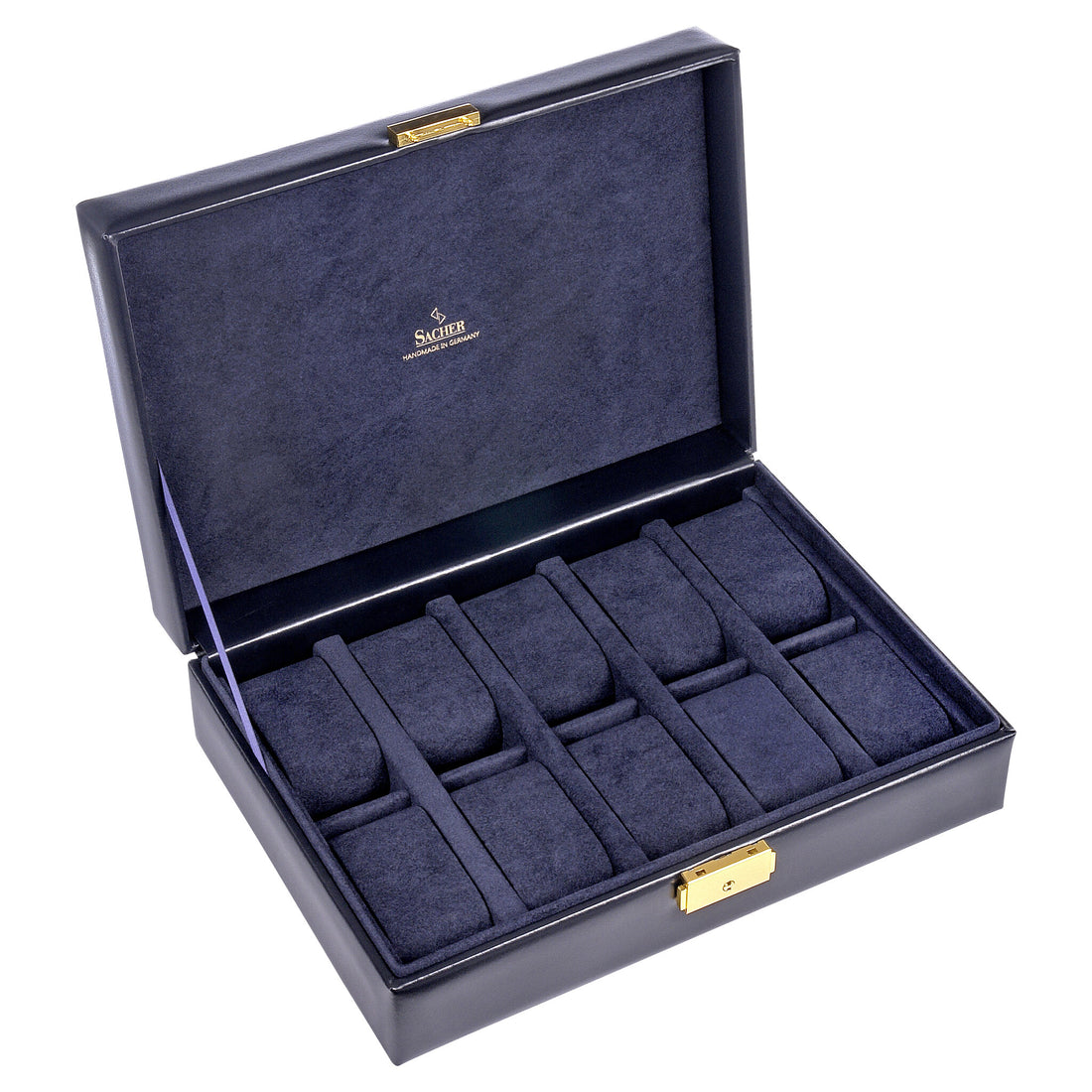 Klockfodral för 10 klockor acuro / navy (läder)