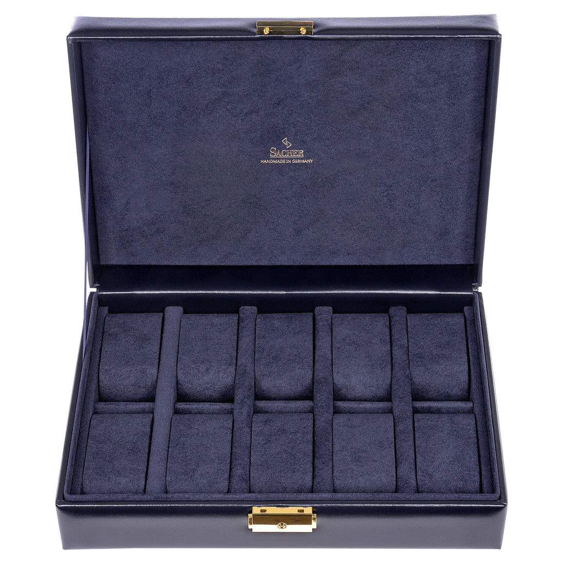 Klockfodral för 10 klockor acuro / navy (läder)