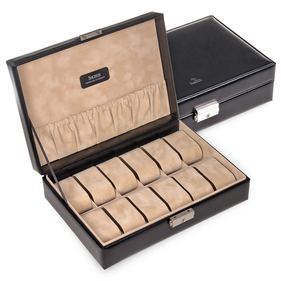 Watch case for 12 watches new classic / black