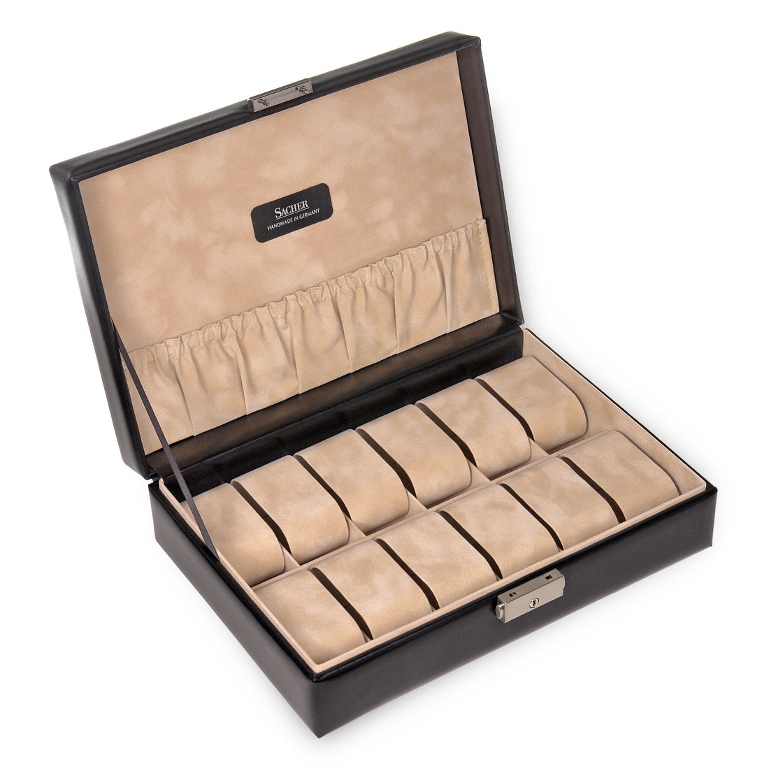 Watch case for 12 watches new classic / black