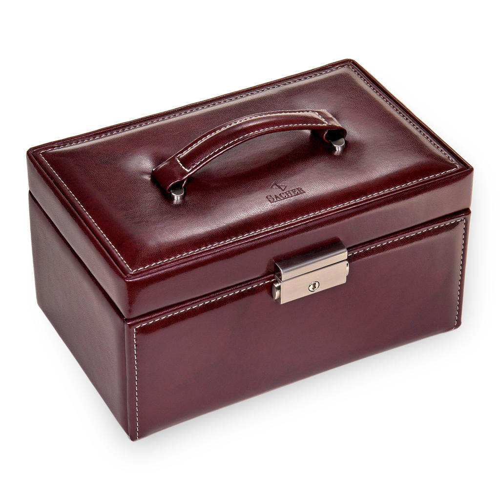Jewellery box Elly florage / bordeaux