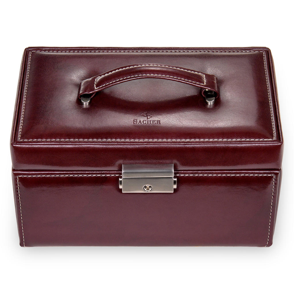 Jewellery box Elly florage / bordeaux