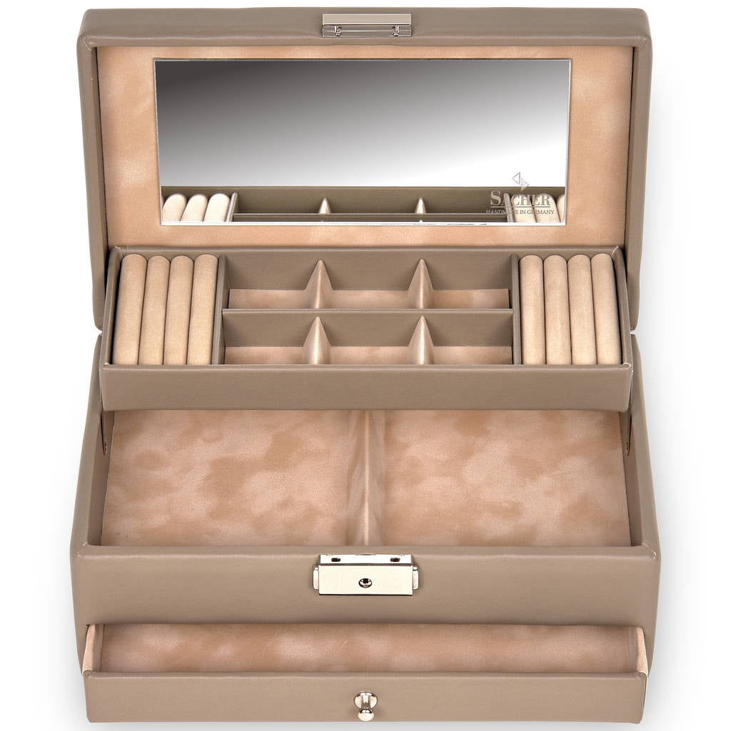 Smyckeskrin Helen natur / taupe (läder)