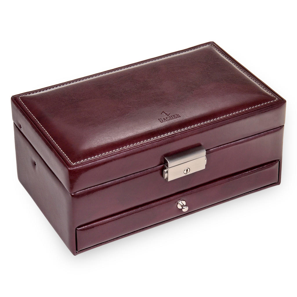 Smyckeskrin Helen florage / bordeaux