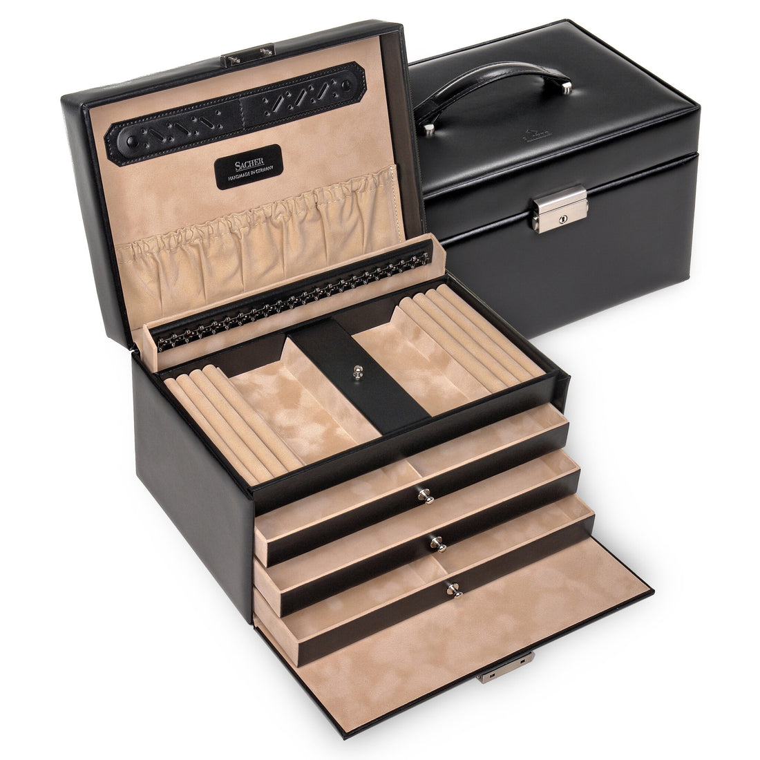 Jewellery box Julia new classic / black (leather)