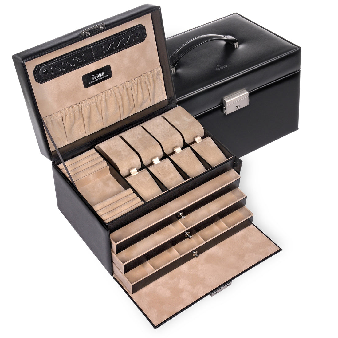 Jewellery box Katja new classic / black (leather)