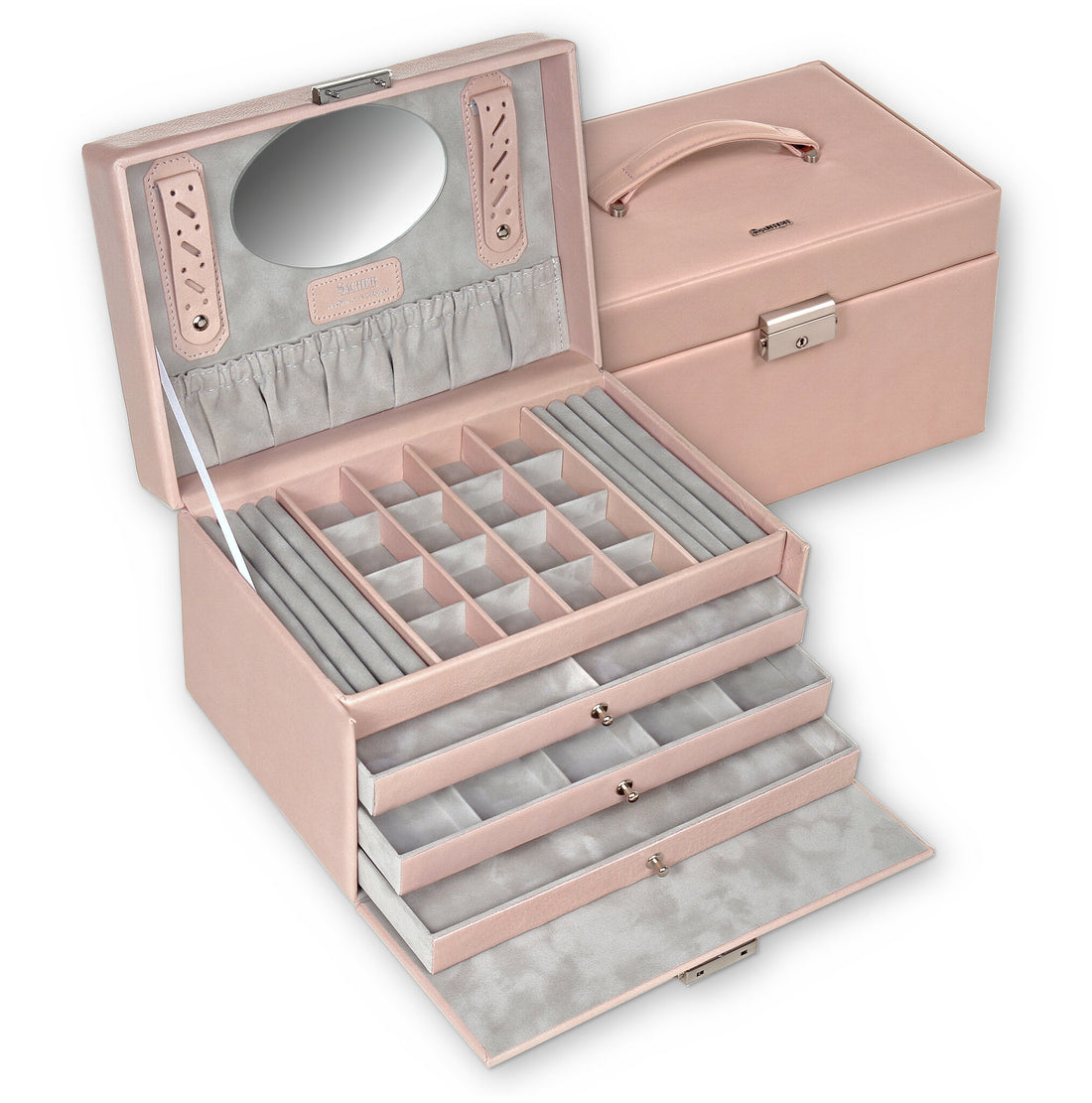 Smyckeskrin Lena pastello / rosé (läder)
