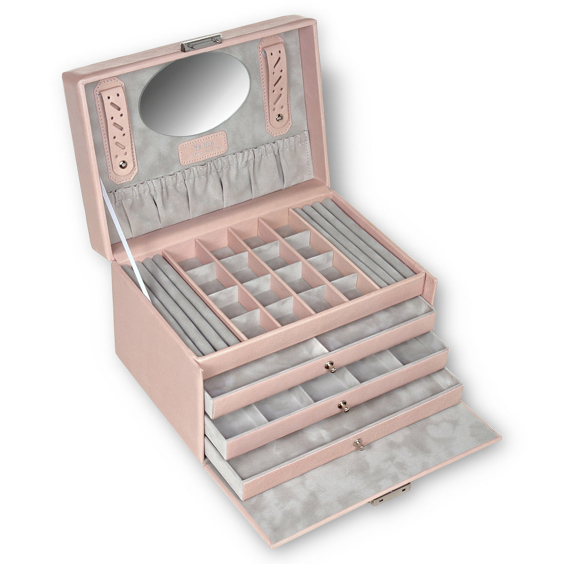 Smyckeskrin Lena pastello / rosé (läder)