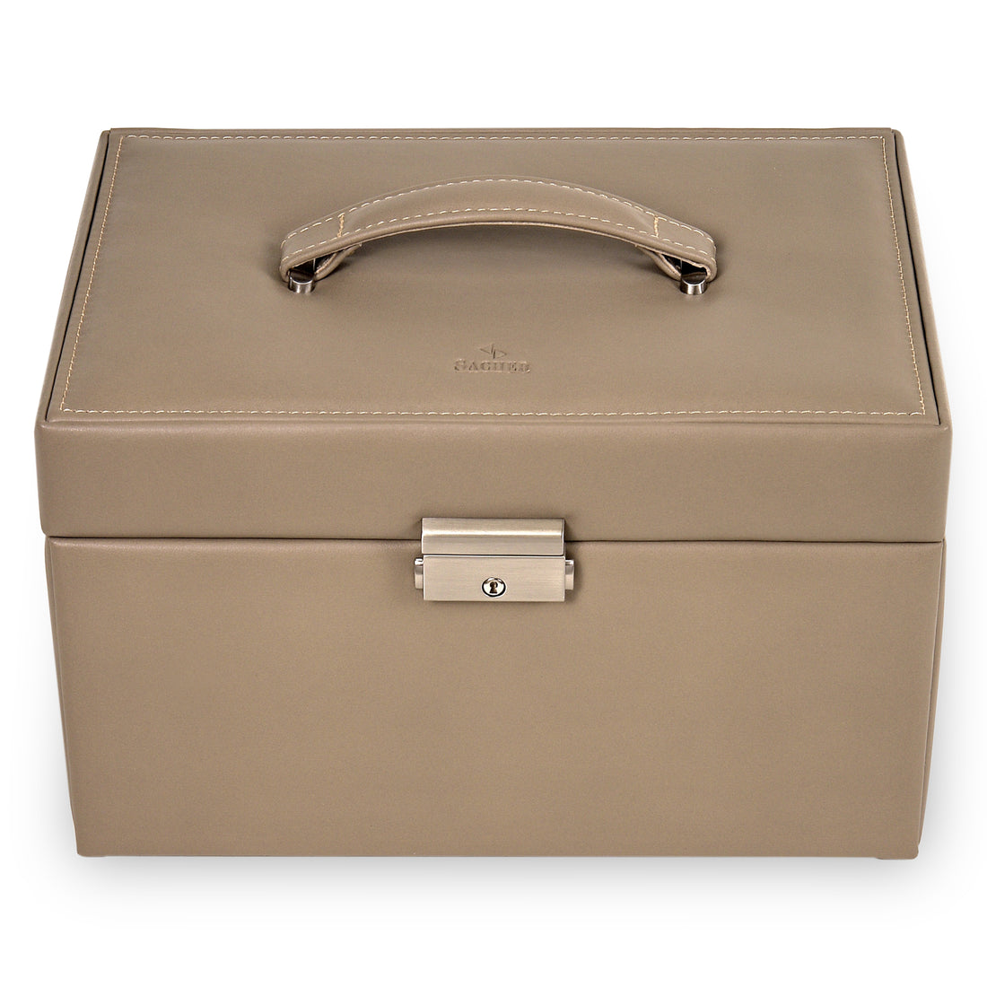 Jewellery box Lena nature / taupe (leather)