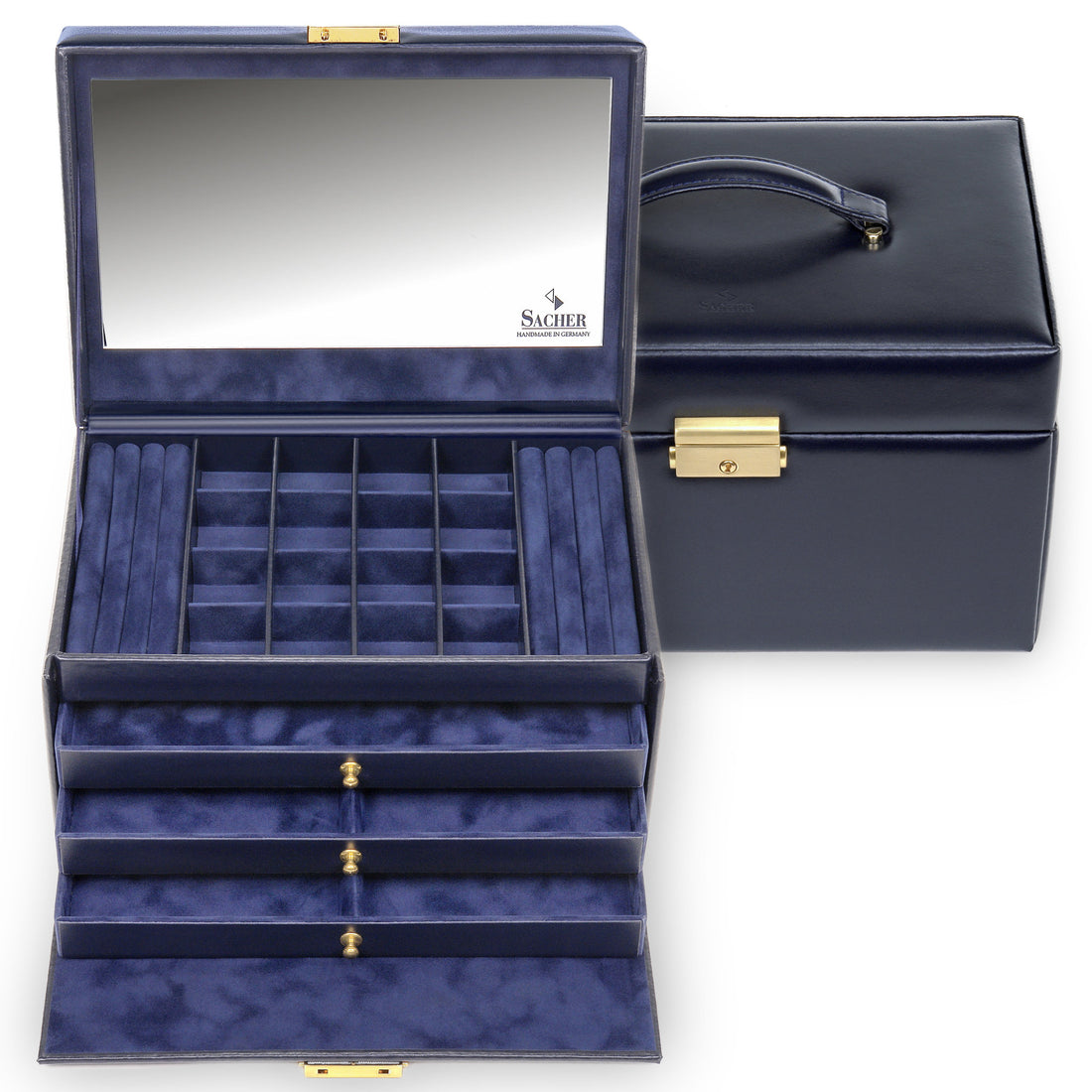 Smyckeskrin Lena acuro / navy (läder)