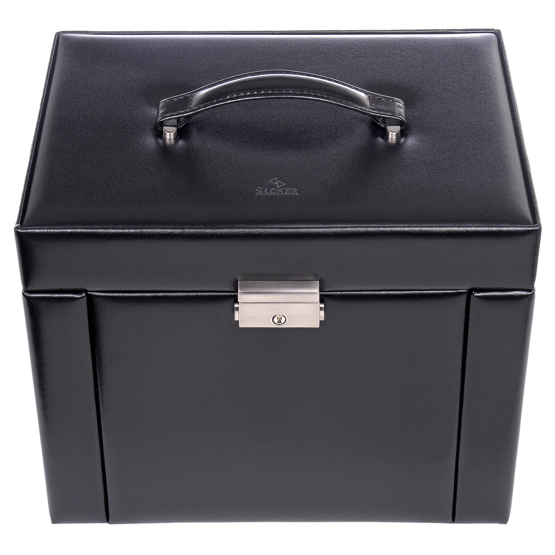 Jewellery box Maxima new classic / black (leather)