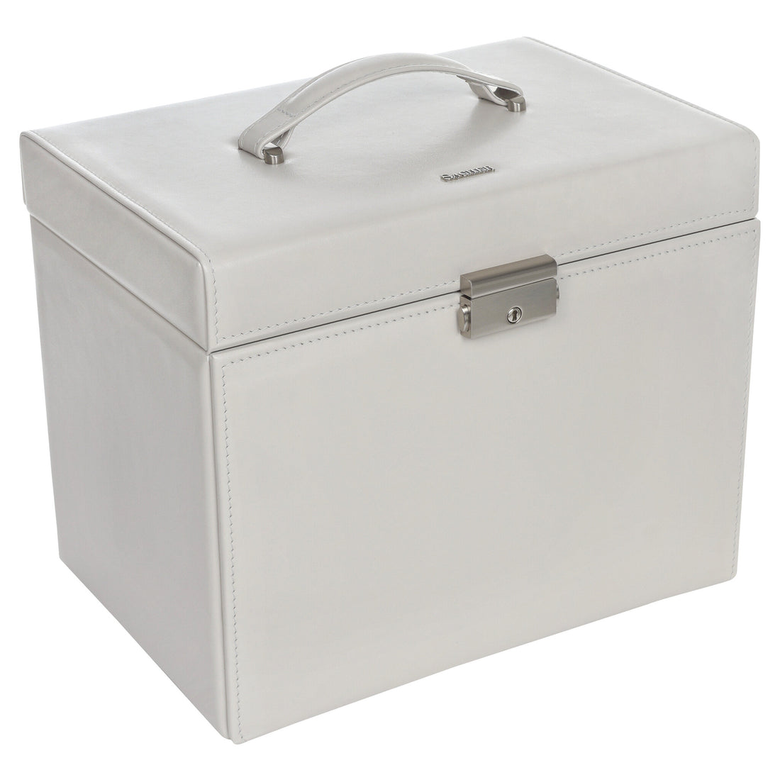Nina elegance jewellery box / sand (full cowhide)