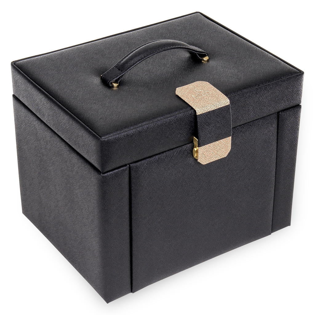 Jewellery box Marta saffiano / black