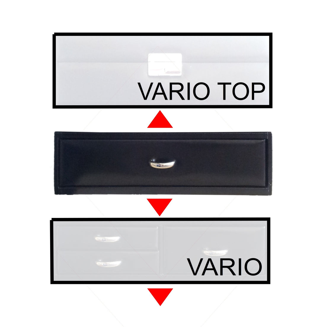 Standardmodul VARIO klockor vario / svart (läder)