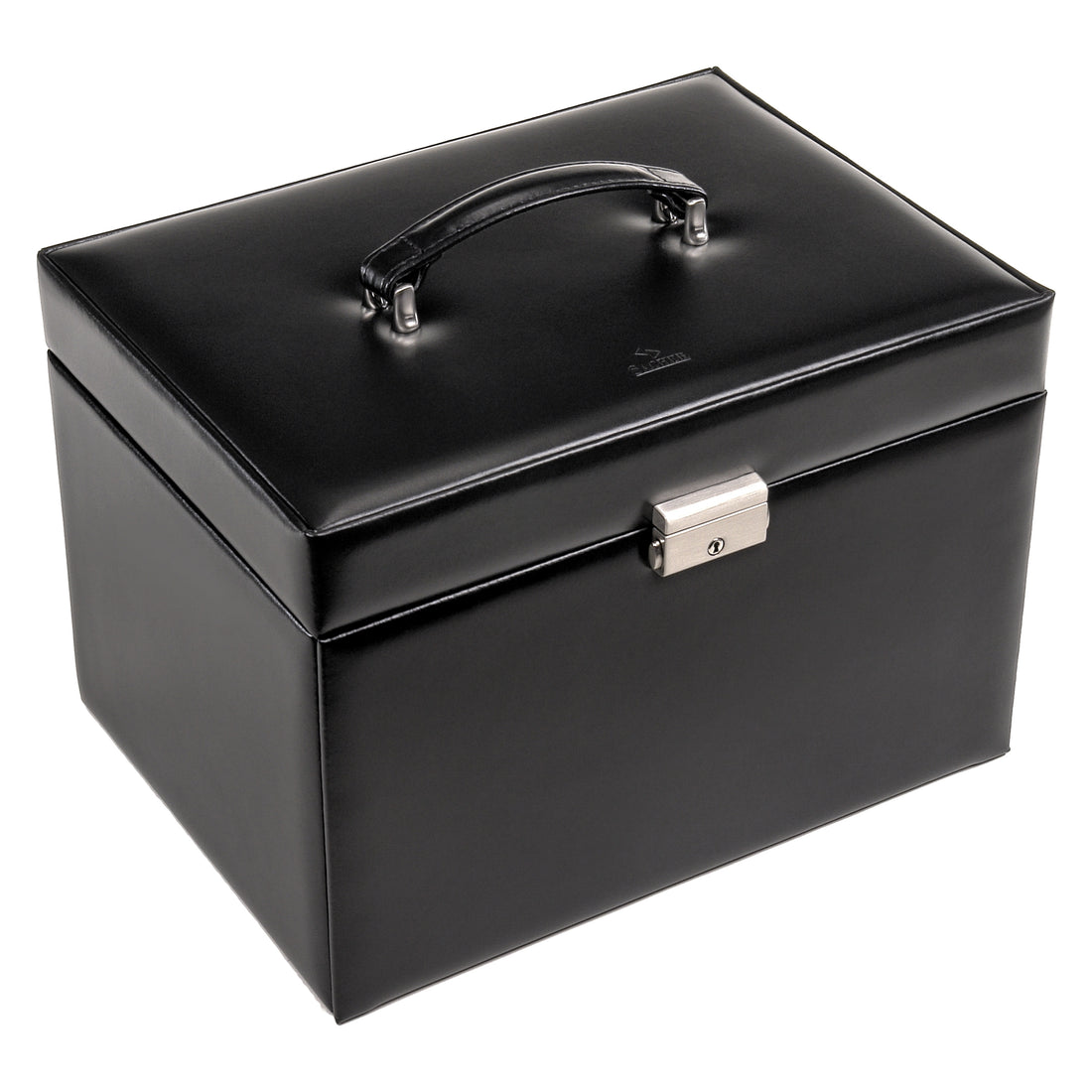 Jewellery case for rings Victoria vario / black (leather)