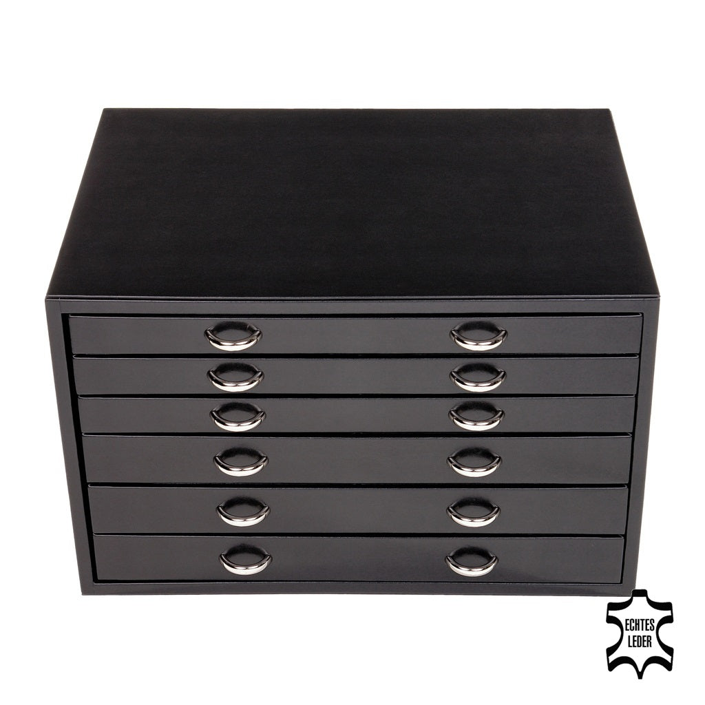 Jewellery chest Grand VARIO vario / black (leather)