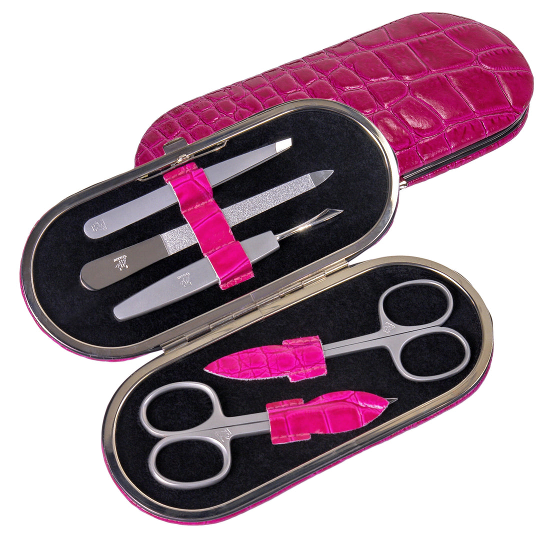 5-piece manicure case Manikürenset / pink (leather)